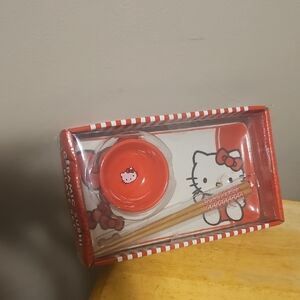 Hello Kitty Ceramic Sushi Set with Chopsticks